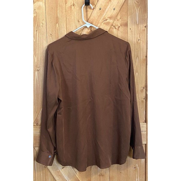 J Jill Soft Luxe Utility Popover Modal Brown Women's Medium - Picture 2 of 9